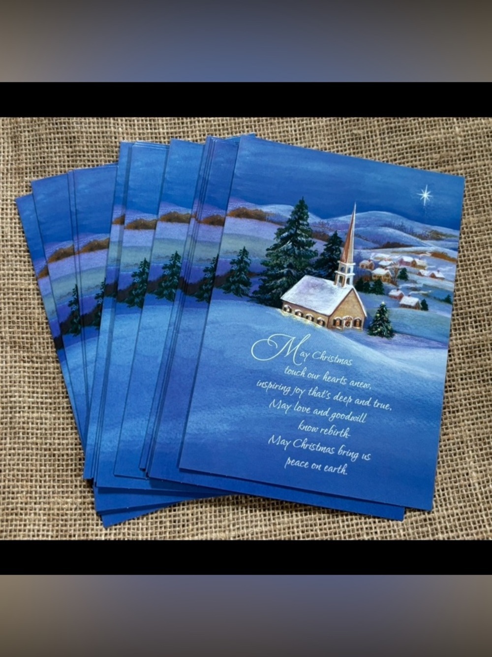 Church In Snow Christmas Cards Religious Christian Picturesque Landscape